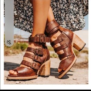 Freebird by Steven Brown Heeled Boots with Distressed Leather